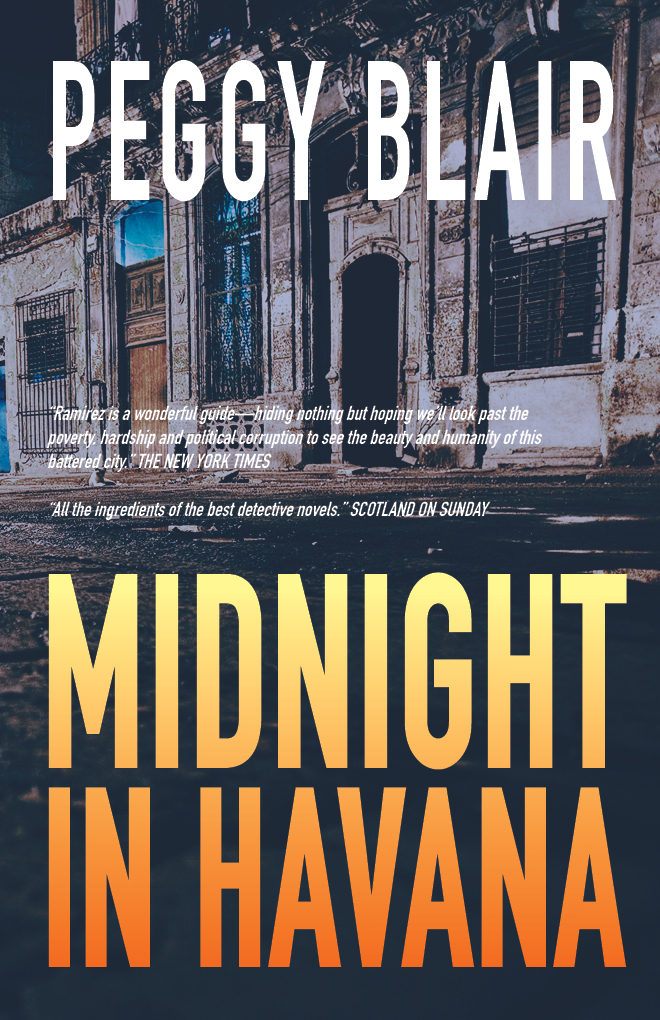 Cover of Midnight in Havana book depicting an empty Havana street at night.
